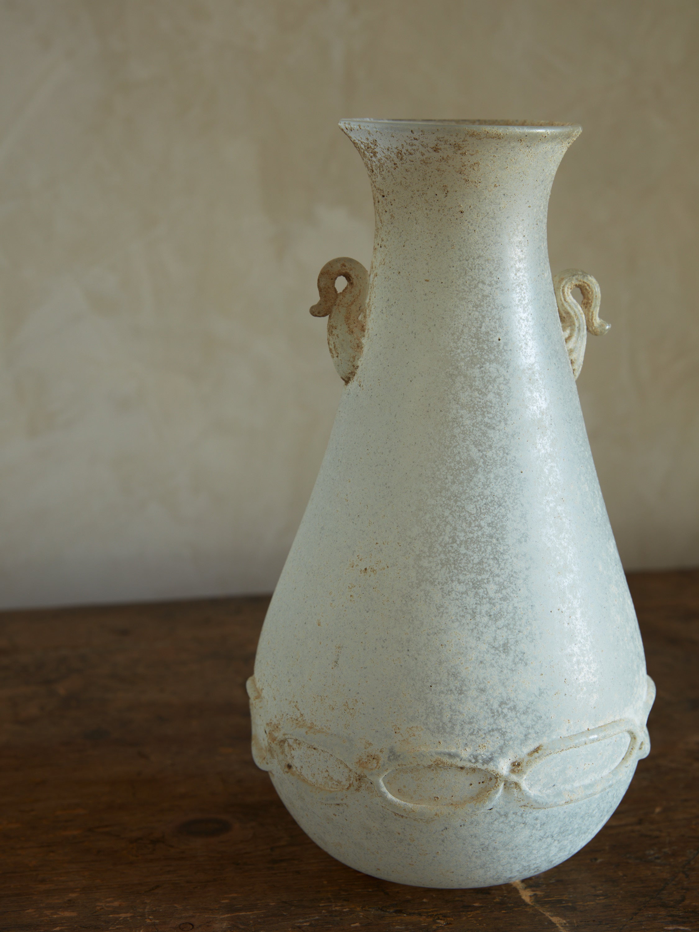 Seguso Murano Scavo Glass Vase