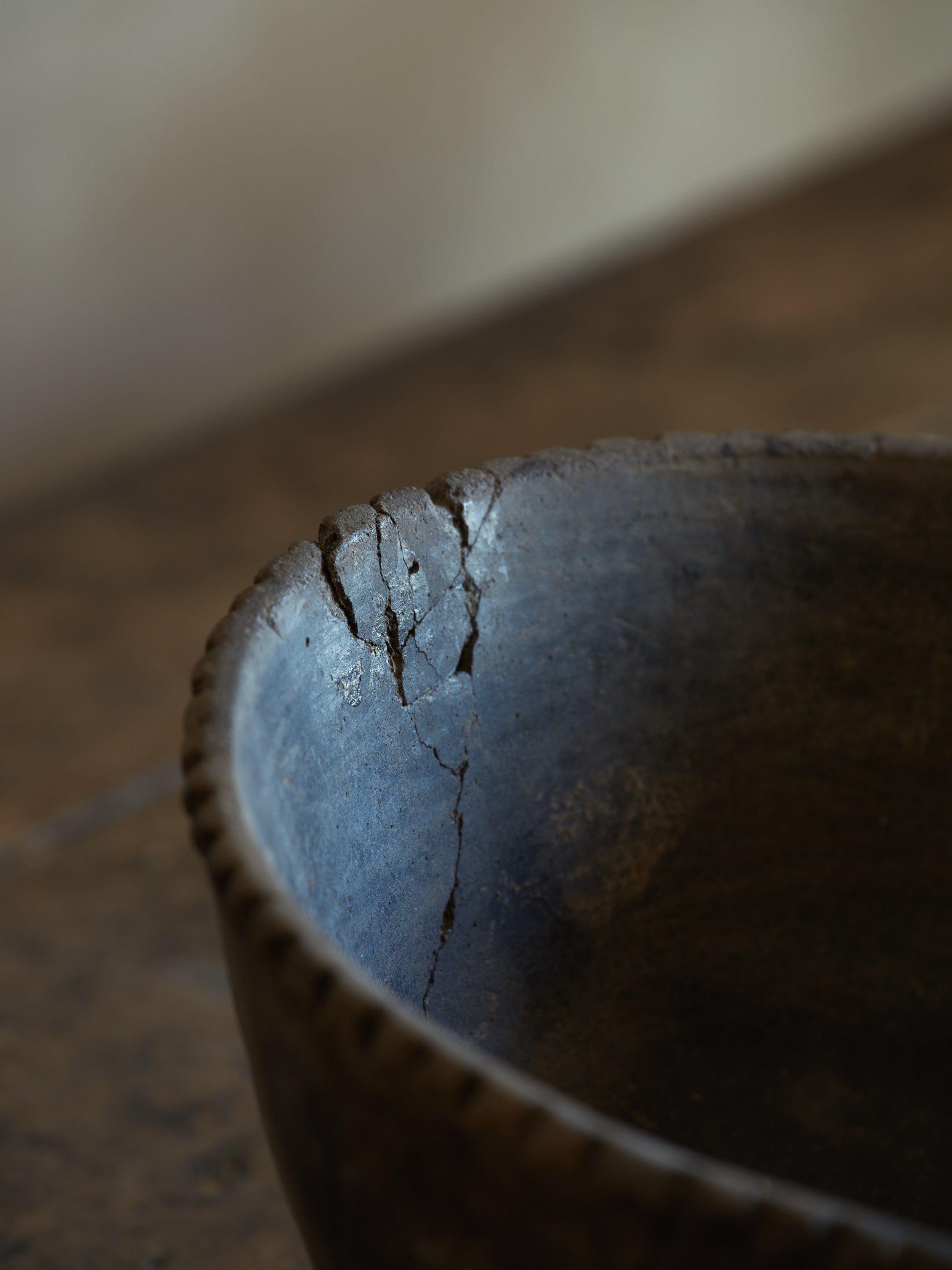 Antique Hand-Carved Wooden Bowl