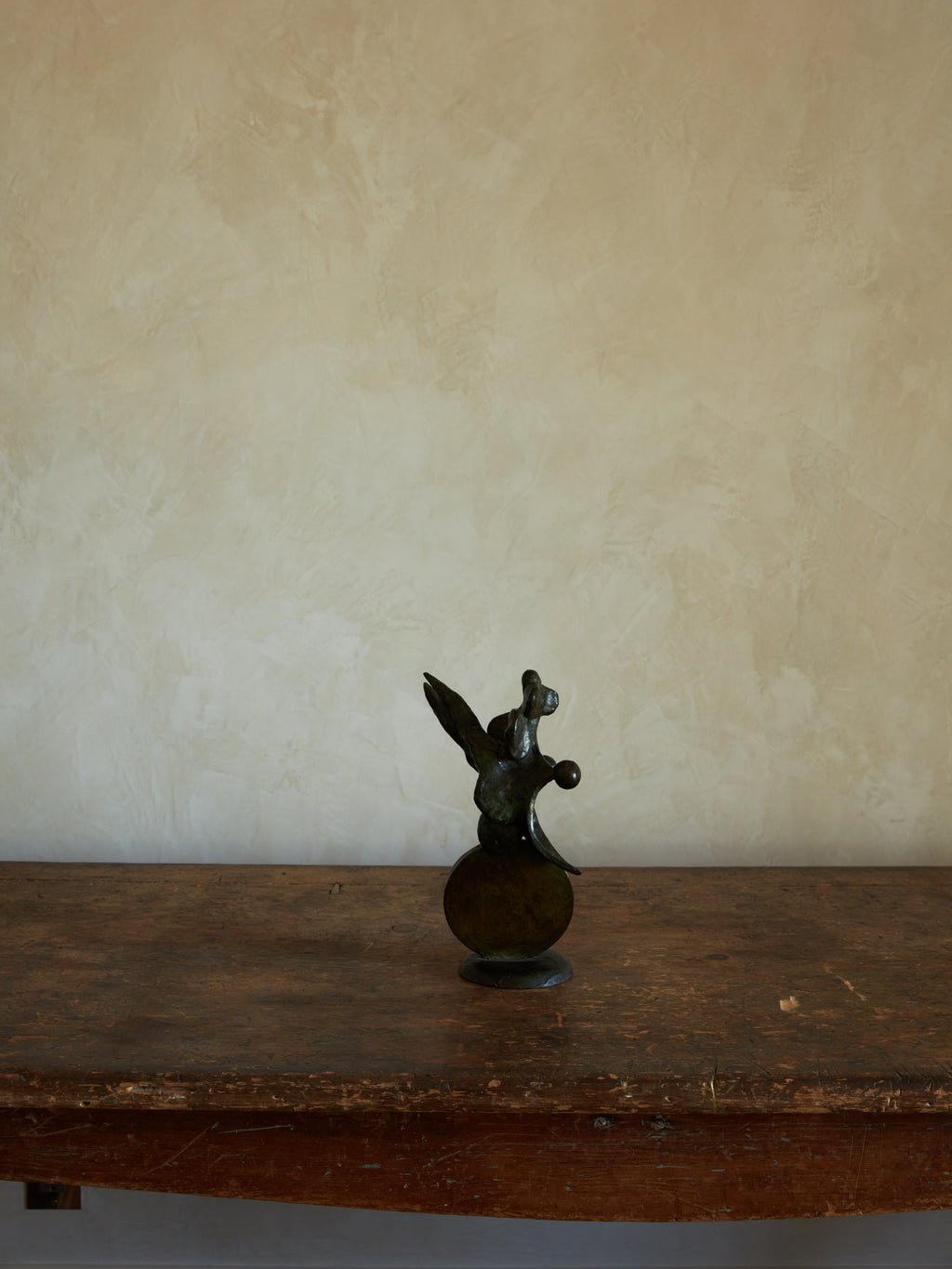 Abstract Bronze Sculpture, Signed