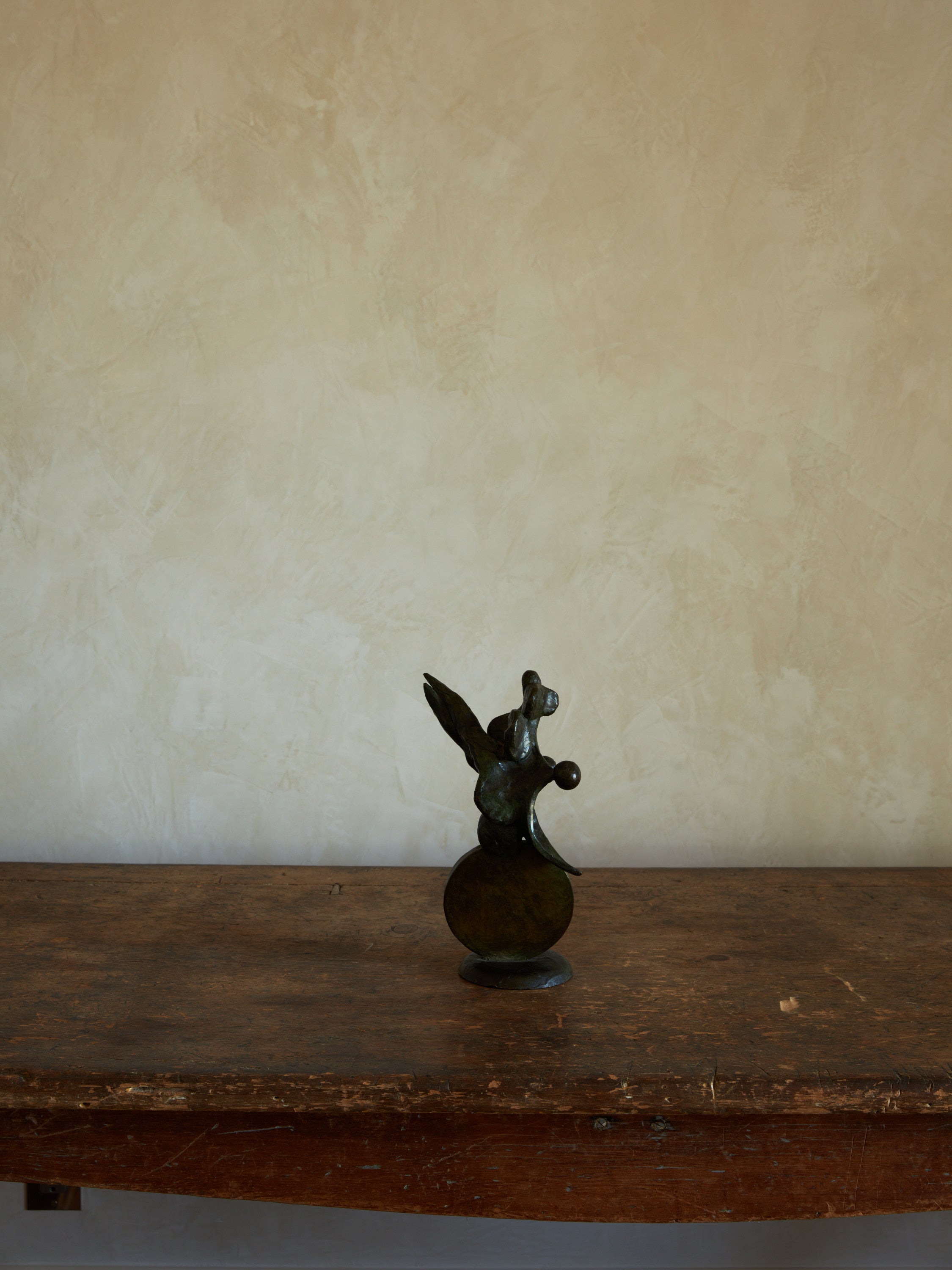 Abstract Bronze Sculpture, Signed