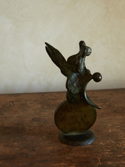 Abstract Bronze Sculpture, Signed