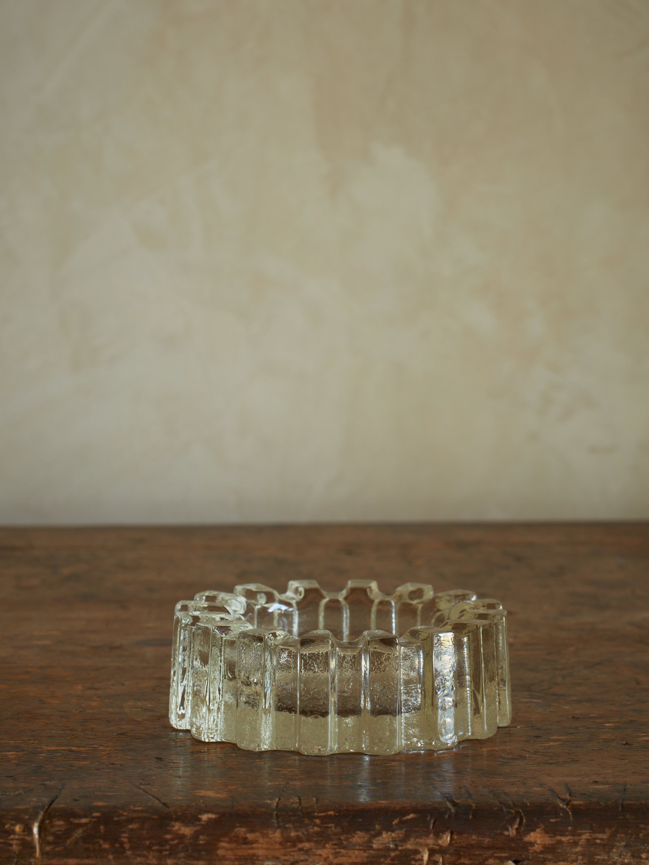 Swedish Textured Glass Ashtray