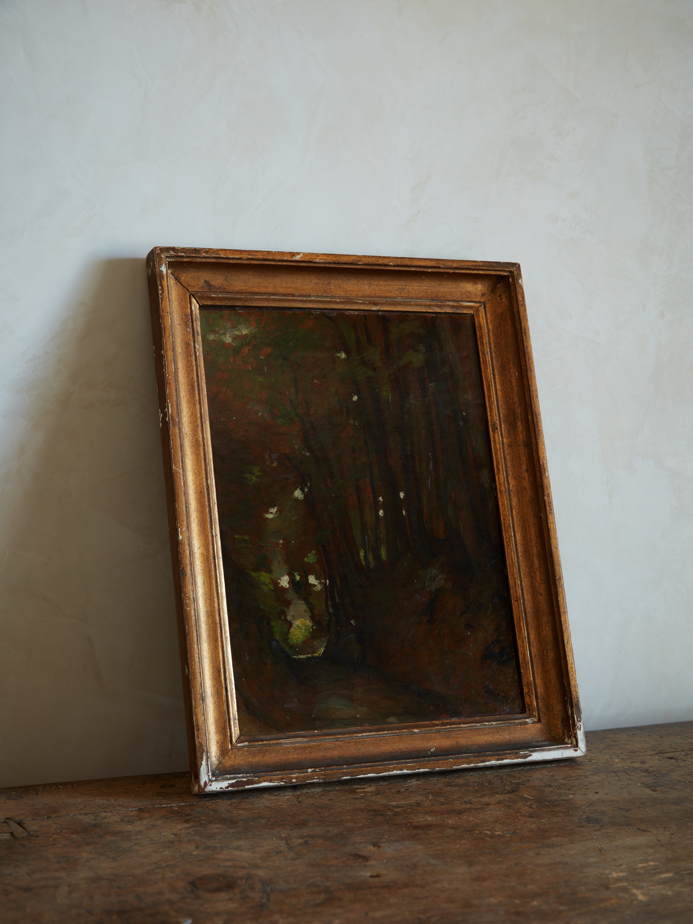 Framed Original Oil Forest Landscape by Emile Boulard