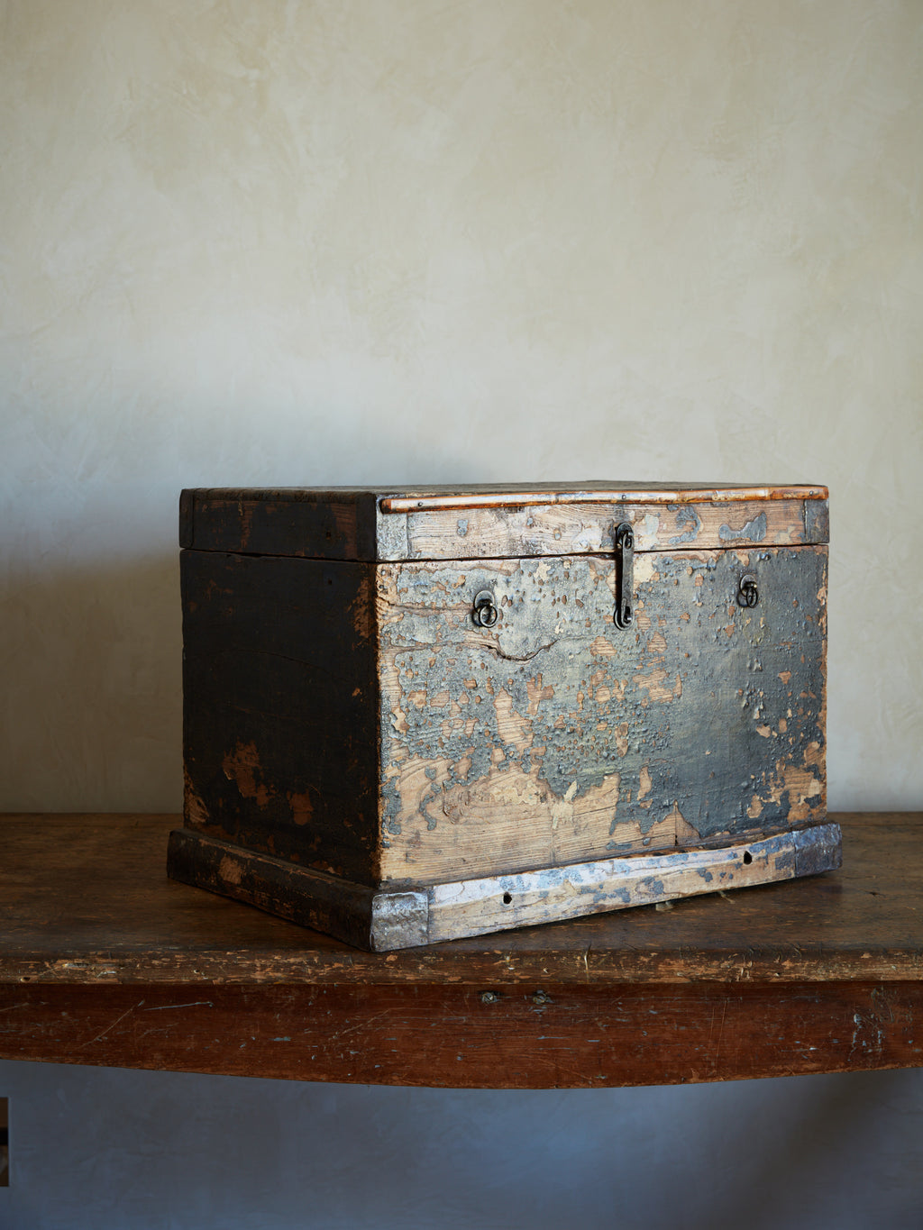 Early Painted Pine Chest