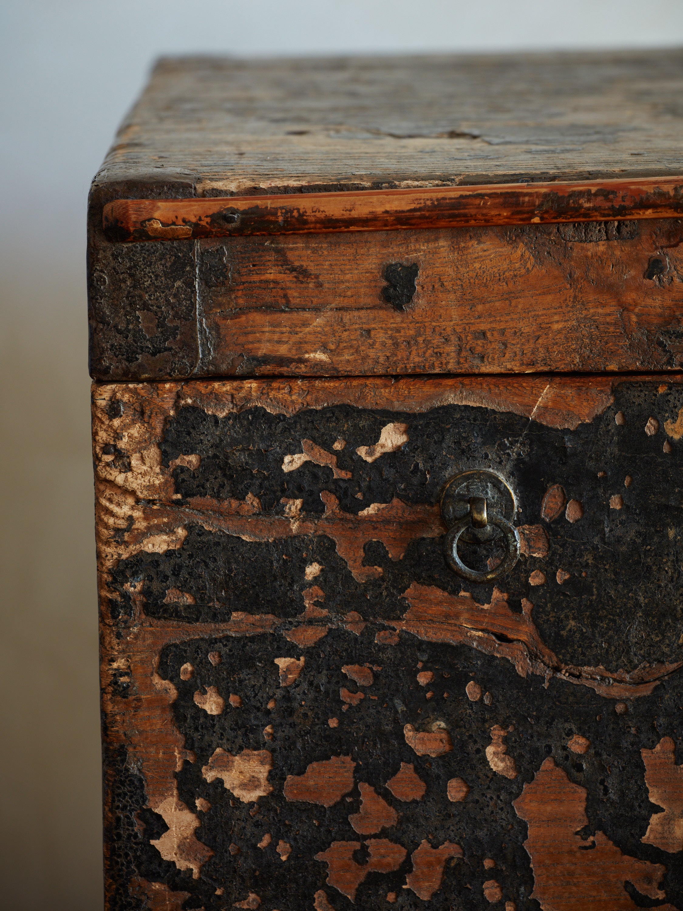 Early Painted Pine Chest