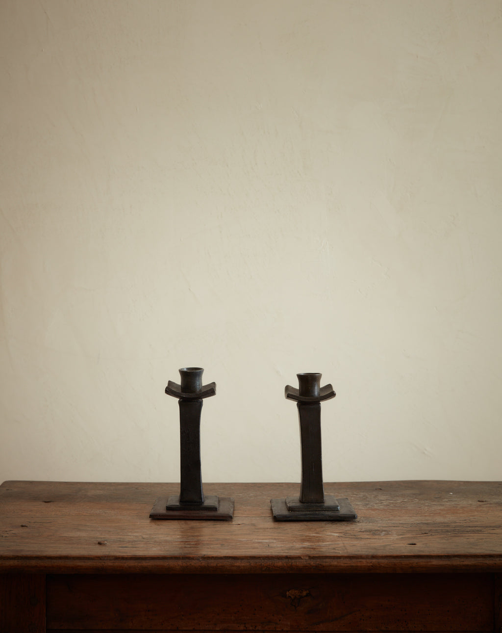 Iron Candlesticks Pair