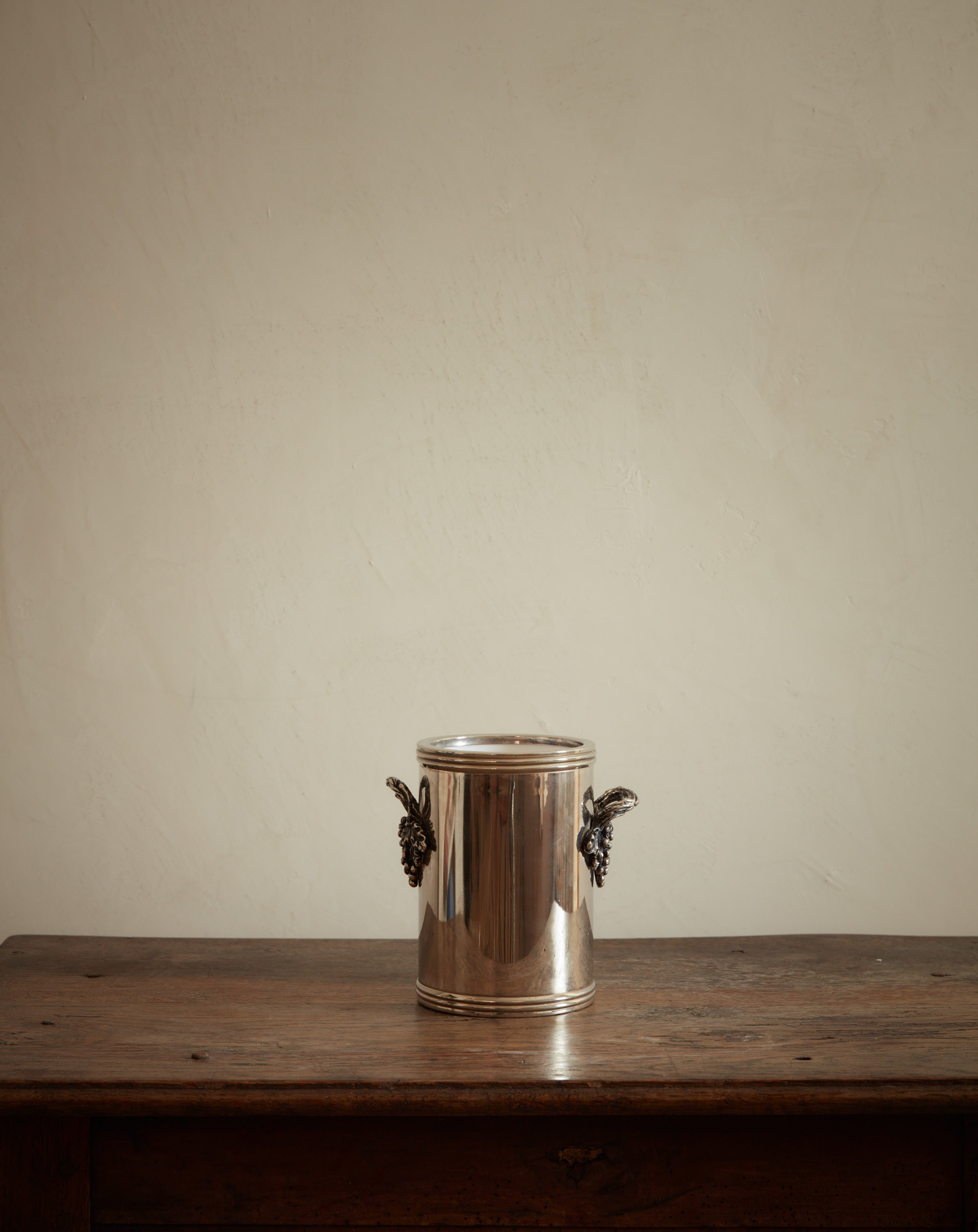 English Wine Bucket with Grape Motif Handles