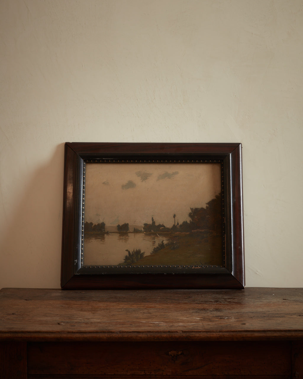 Italian Riverbank Scene by Nicolini