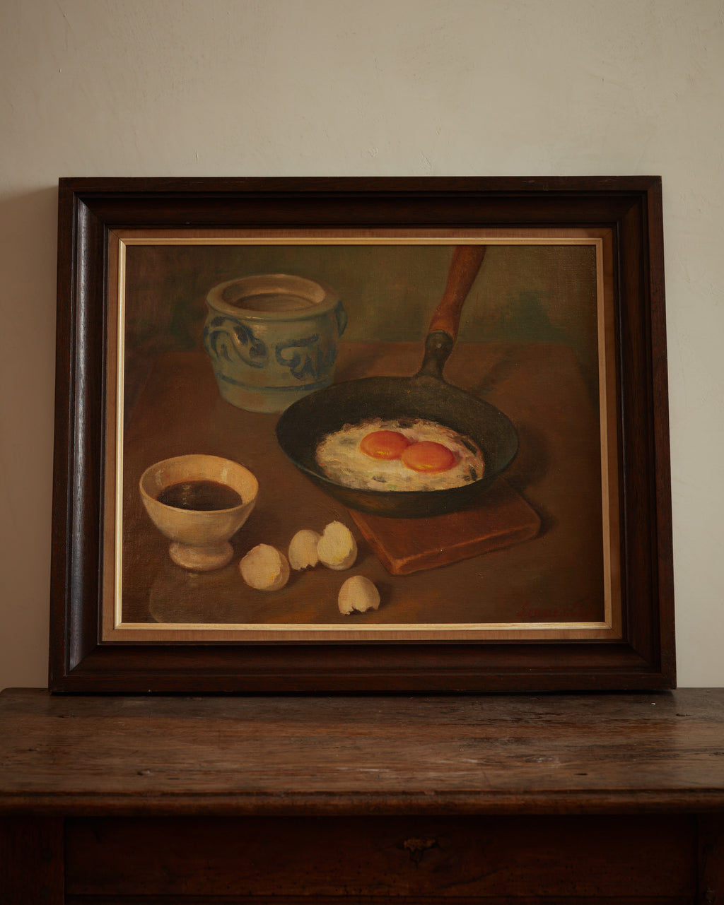 Vintage Still Life: Fried Eggs & Coffee