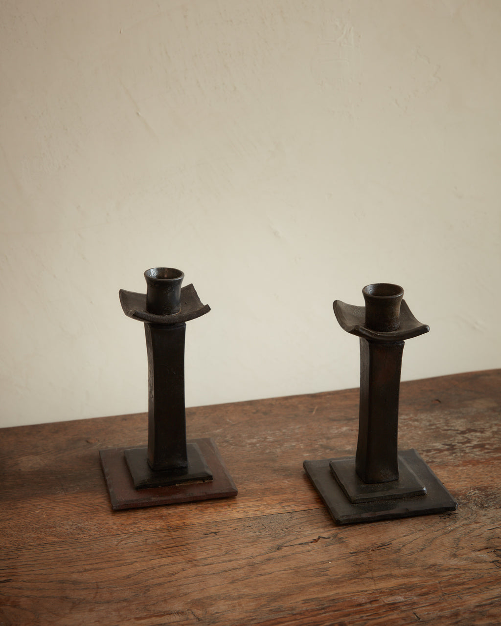 Iron Candlesticks Pair