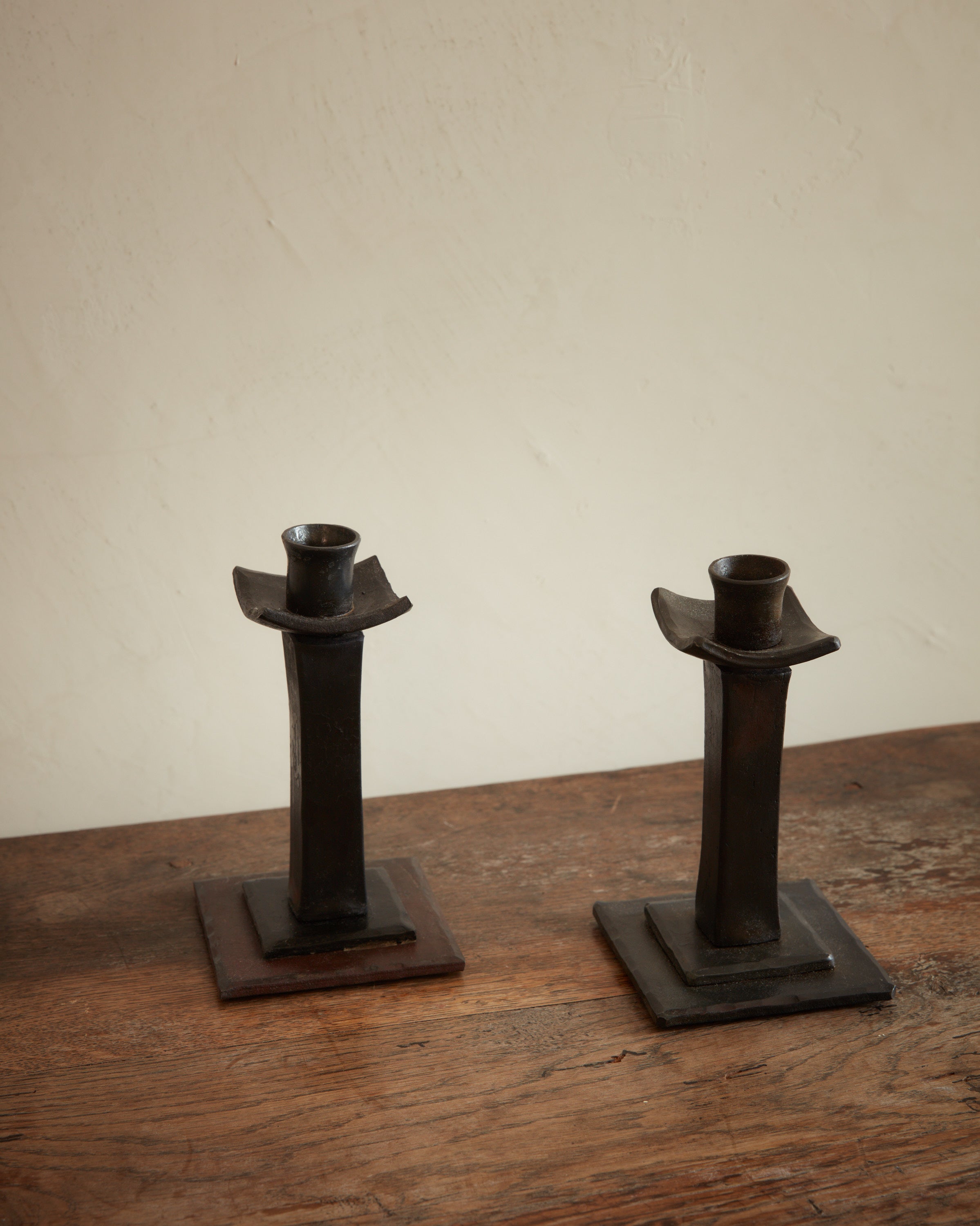 Iron Candlesticks Pair