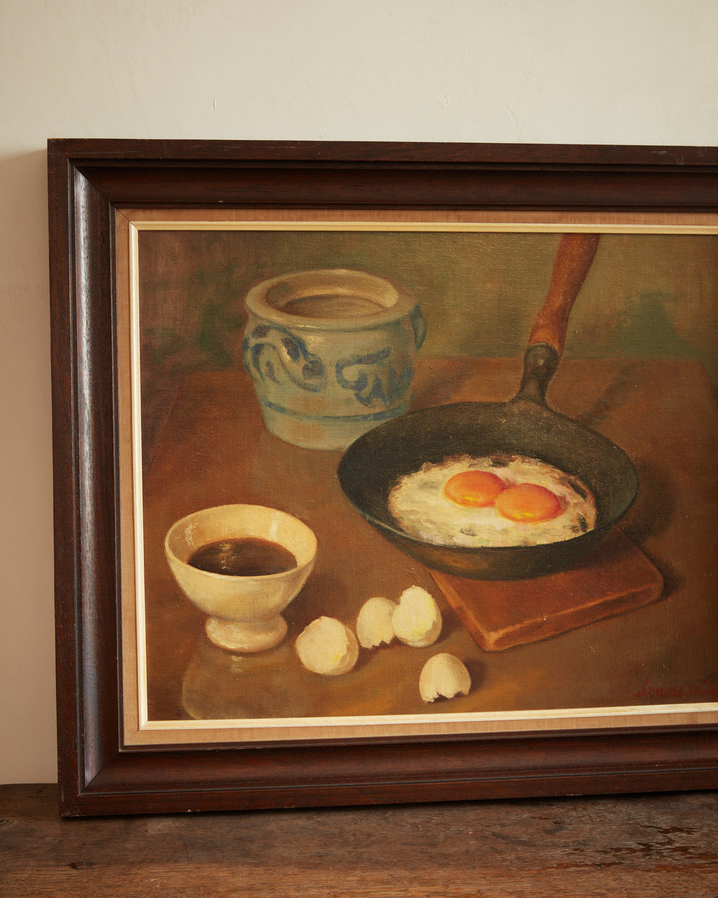 Vintage Still Life: Fried Eggs & Coffee