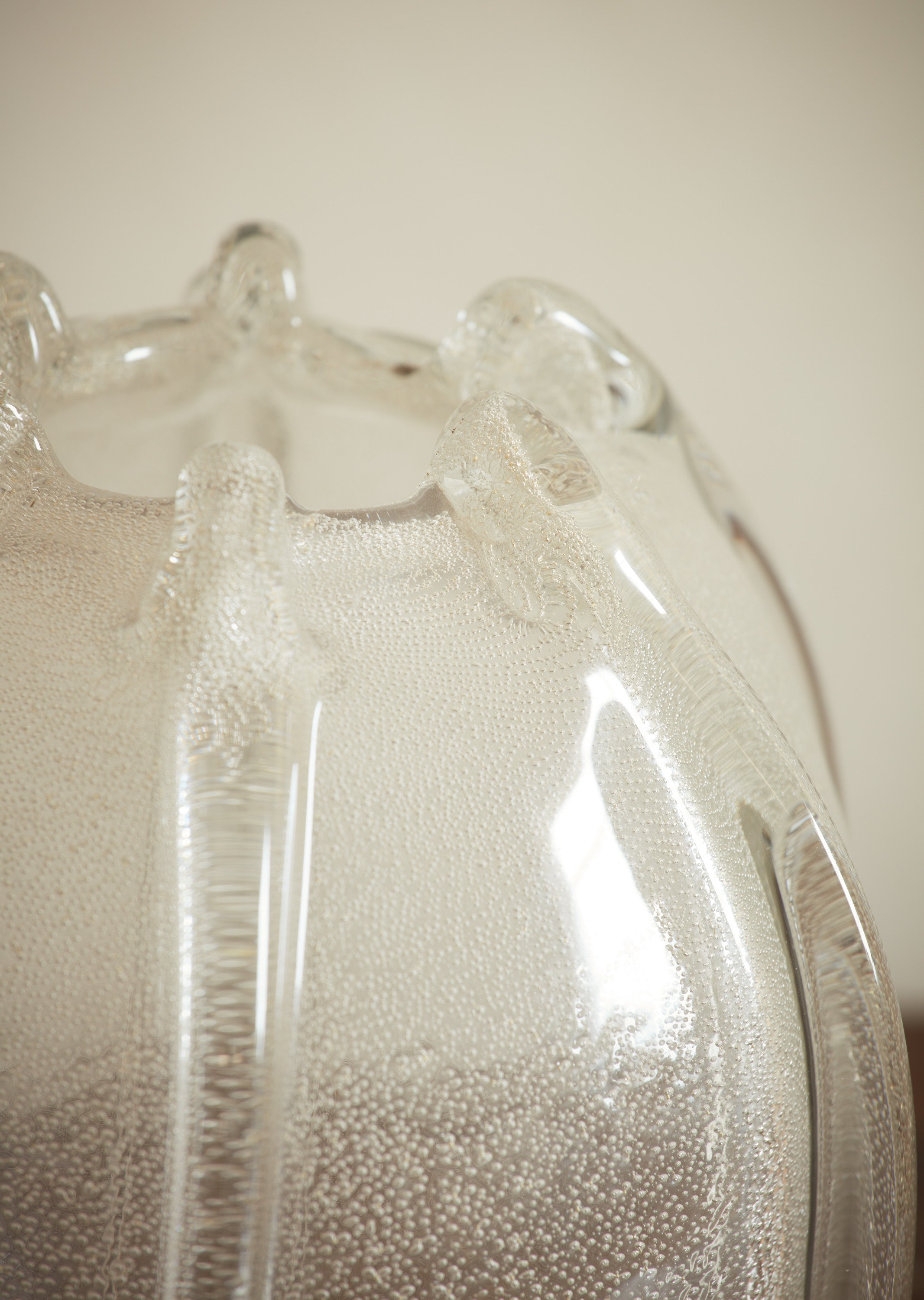 Murano Ribbed Globe Vase