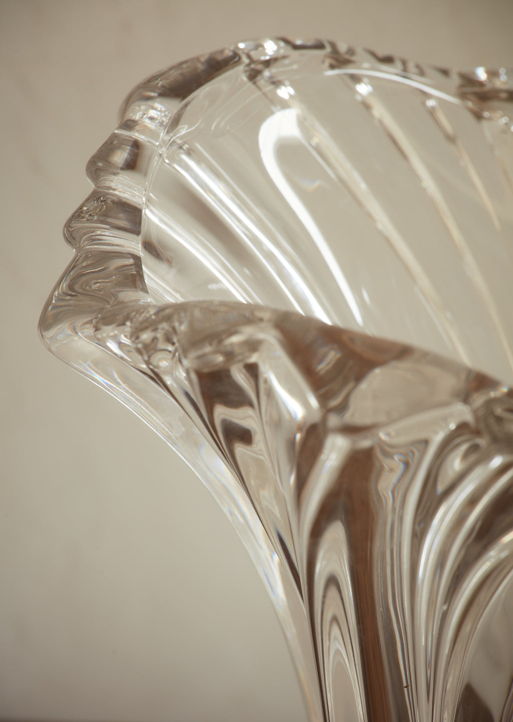 French Swirl Crystal Vase