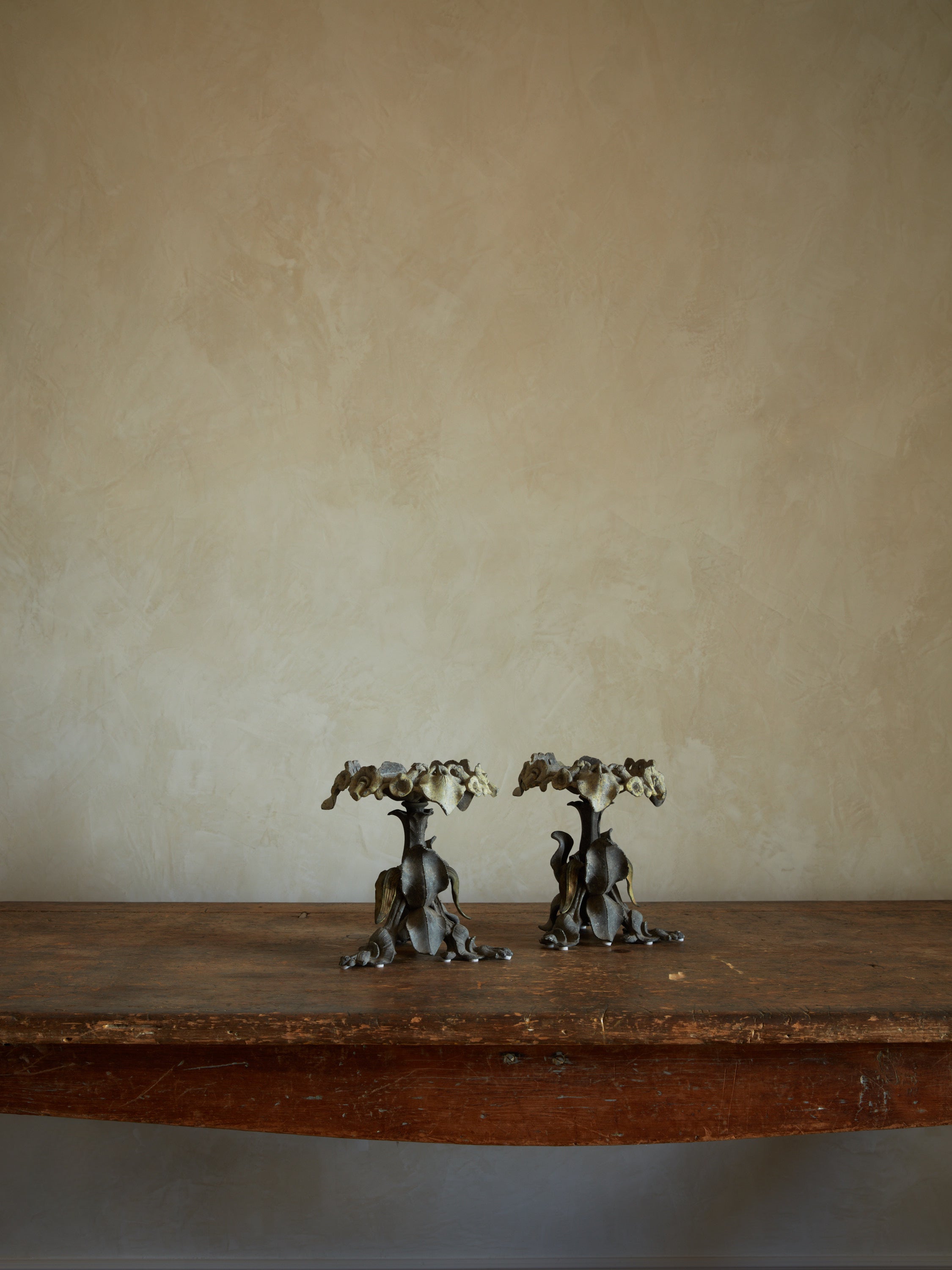 French Art Nouveau Candle Stands